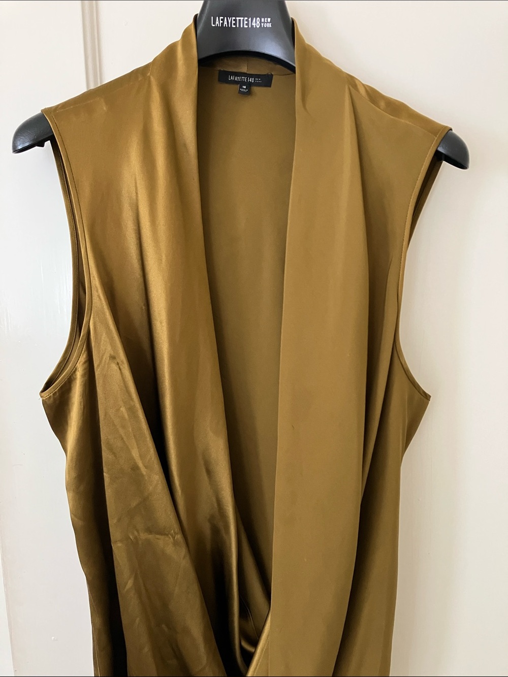 Lafayette 148 Silk Draped Sleeveless Top